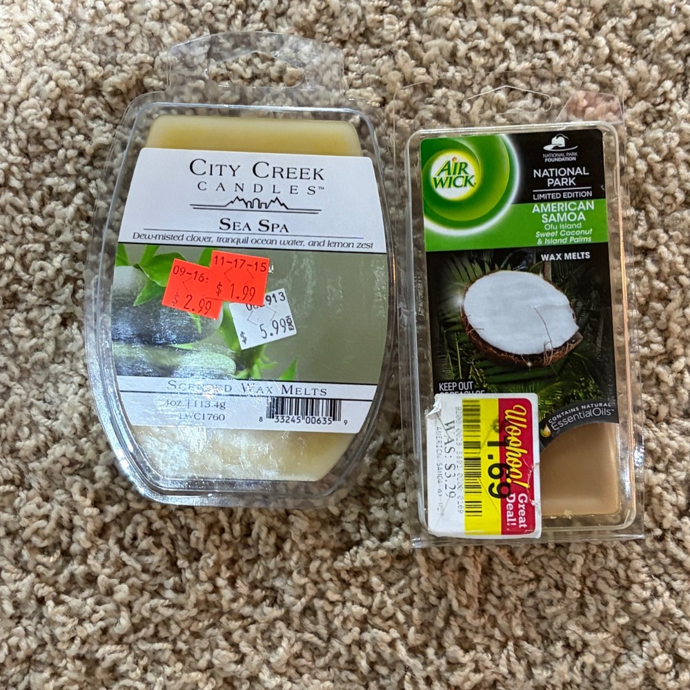 Wax Melts Lot City Creek Sea Spa & Air Wick National Park American Samoa Coconut